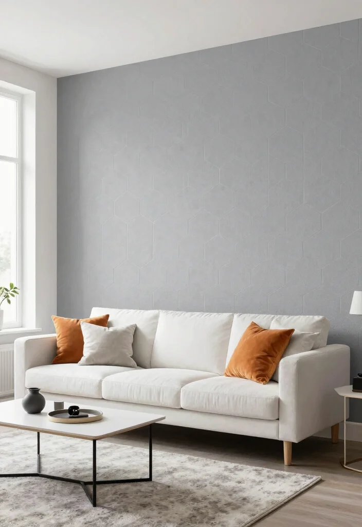 16 3D Wallpaper for Living Room Ideas: Depth and Drama - 12. Textured Honeycomb Patterns 1