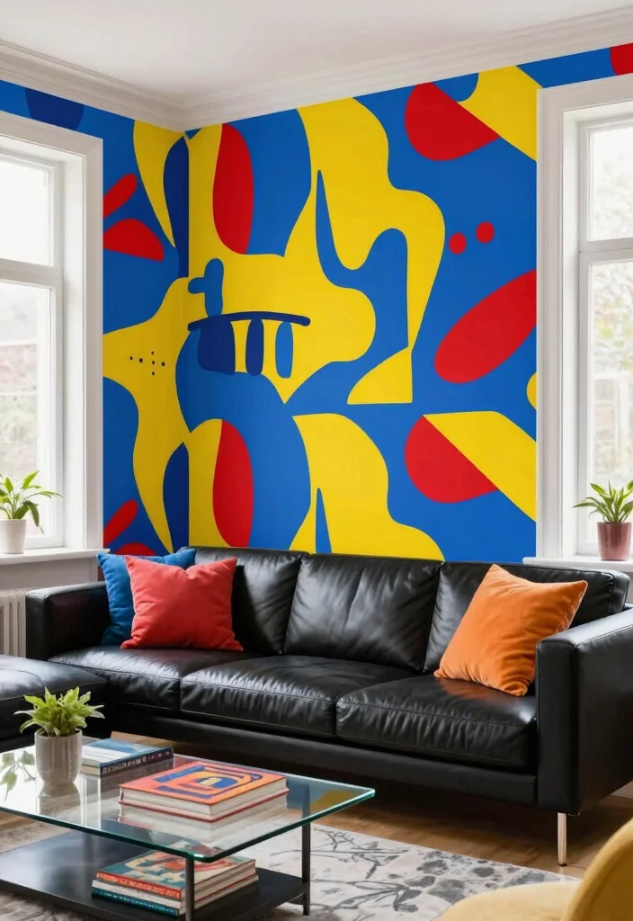 16 3D Wallpaper for Living Room Ideas: Depth and Drama - 8. Artistic Graphics 1