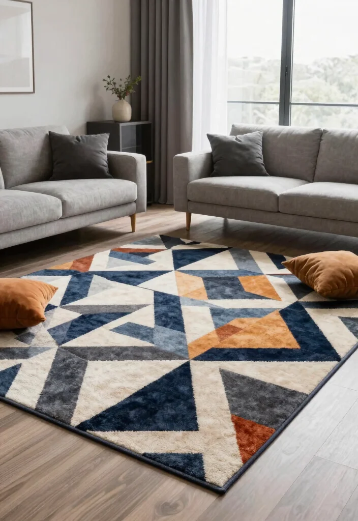 16 Best Rugs for Living Room That Elevate Any Space - 10. Geometric Pattern Area Rug 1