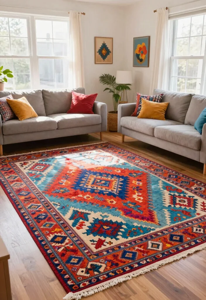 16 Best Rugs for Living Room That Elevate Any Space - 12. Cotton Dhurrie Rug 1