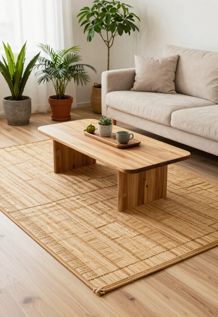 16 Best Rugs for Living Room That Elevate Any Space - 7. Bamboo Woven Rug 1