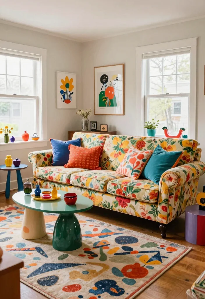 16 French Sofa Living Room Ideas: Elegant European Charm - 10. Vintage Whimsy 1