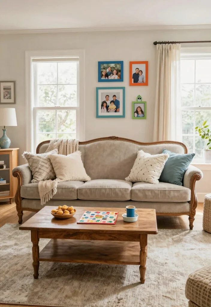 16 French Sofa Living Room Ideas: Elegant European Charm - 13. Family-Friendly Comfort 1