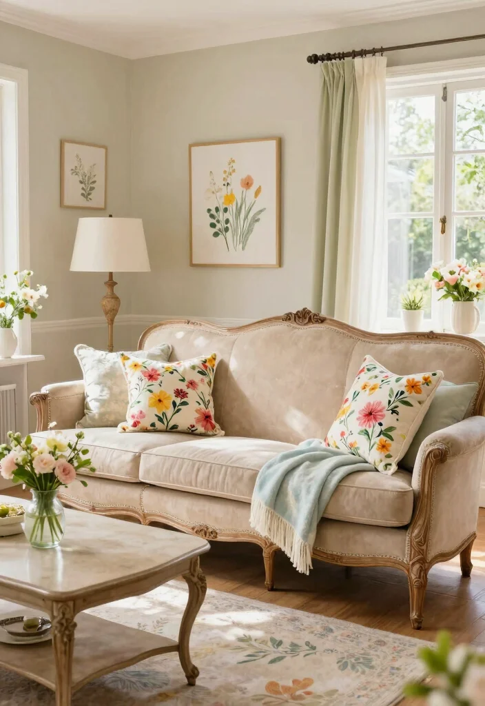 16 French Sofa Living Room Ideas: Elegant European Charm - 16. Seasonal Decor Adaptations 1