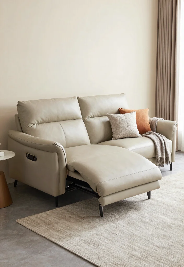 16 Living Room Leather Sofa Ideas: Timeless Masculine Style - 11. Stylish Leather Sleeper Sofa 1