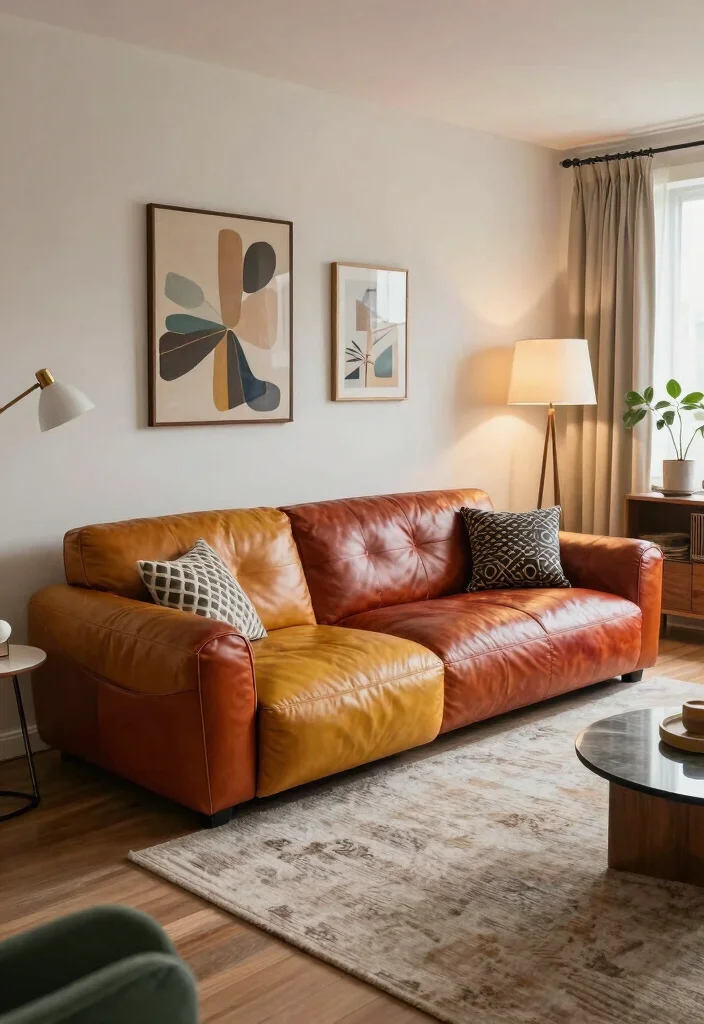 16 Living Room Leather Sofa Ideas: Timeless Masculine Style - 16. Unique Leather Sofa Designs 1