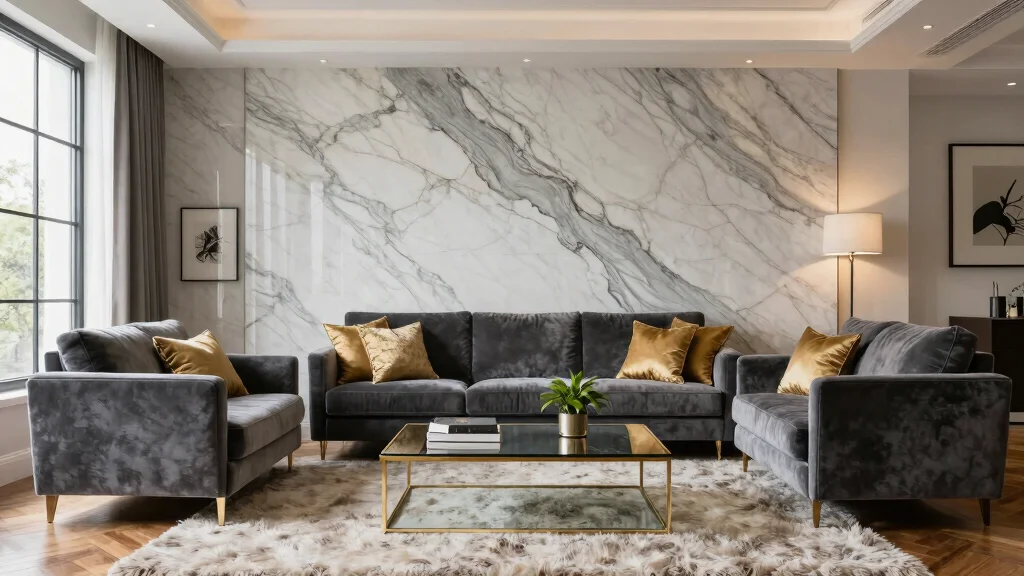 16 Marble Wall Living Room Ideas for a Luxe Hotel Feel