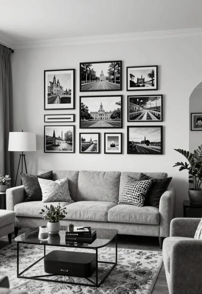 17 Black and White Photo Wall Living Room Ideas Gallery Chic - Conclusion 1
