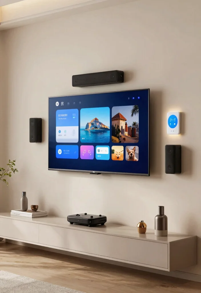 17 Media Walls Living Room Ideas: TV Wall Perfection - 10. Smart Home Integration 1