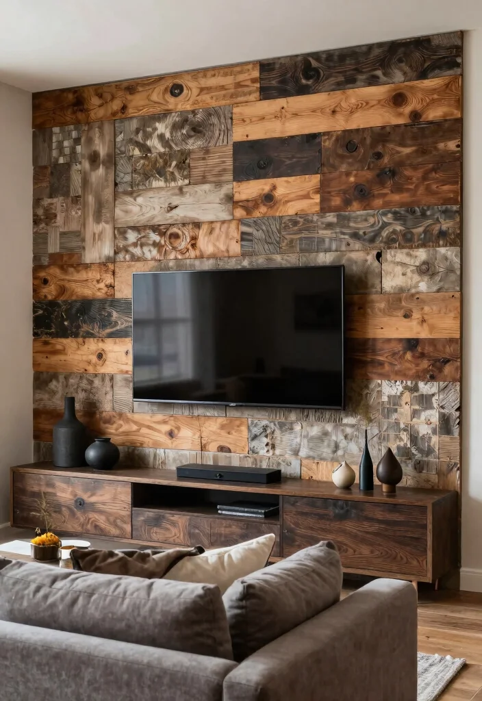17 Media Walls Living Room Ideas: TV Wall Perfection - 11. Textured Backdrops 1