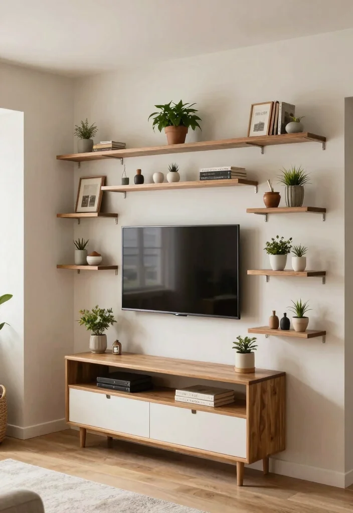 17 Media Walls Living Room Ideas: TV Wall Perfection - 15. Creative Use of Space 1