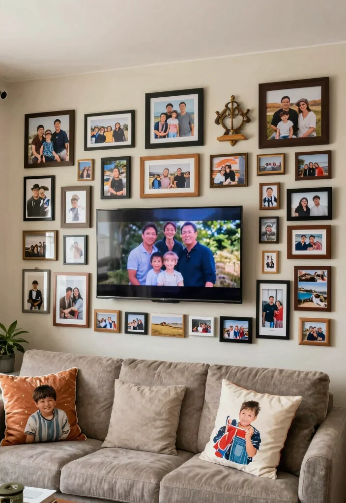 17 Media Walls Living Room Ideas: TV Wall Perfection - 17. Personal Touches 1