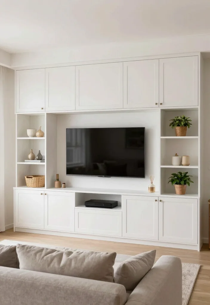 17 Media Walls Living Room Ideas: TV Wall Perfection - 6. Integrated Storage Solutions 1