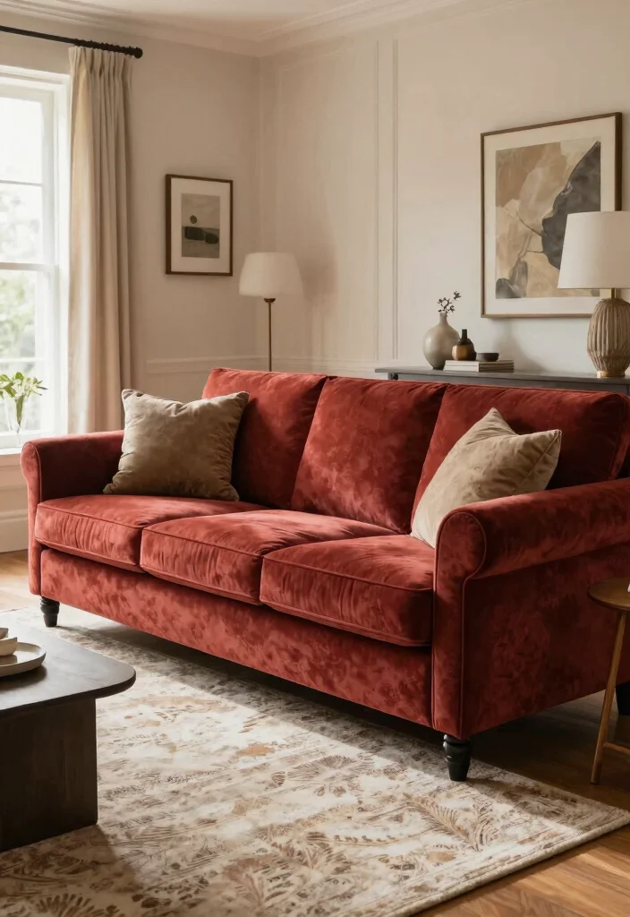 17 Modern Sofa Designs for Living Room: Sleek New Looks - 13. Upholstered Wonder 1