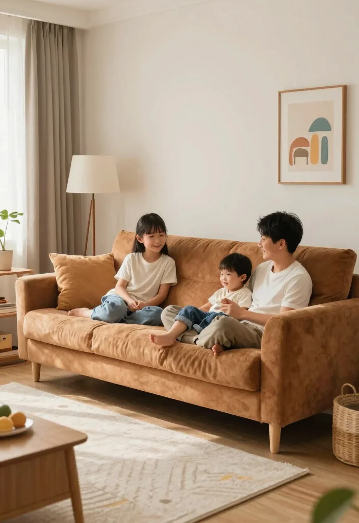 17 Modern Sofa Designs for Living Room: Sleek New Looks - 16. The Family-Friendly Design 1