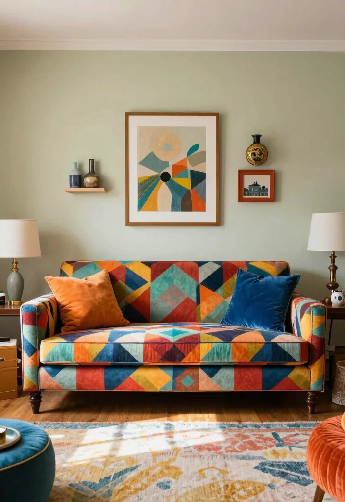 17 Modern Sofa Designs for Living Room: Sleek New Looks - 6. Bold & Beautiful 1