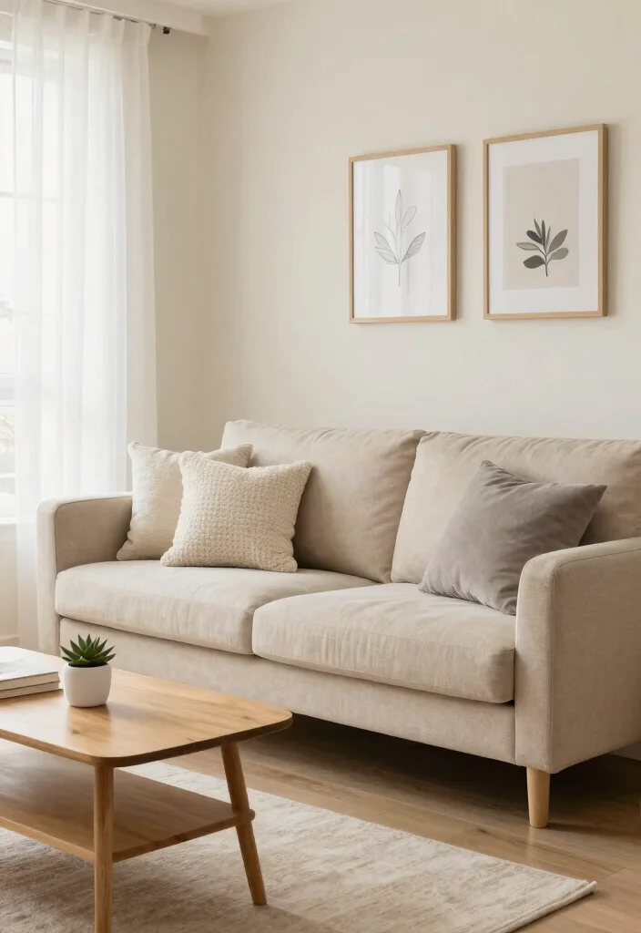 17 No Rug Living Room Ideas for a Clean Minimal Aesthetic - 1. Embrace Neutral Tones 1