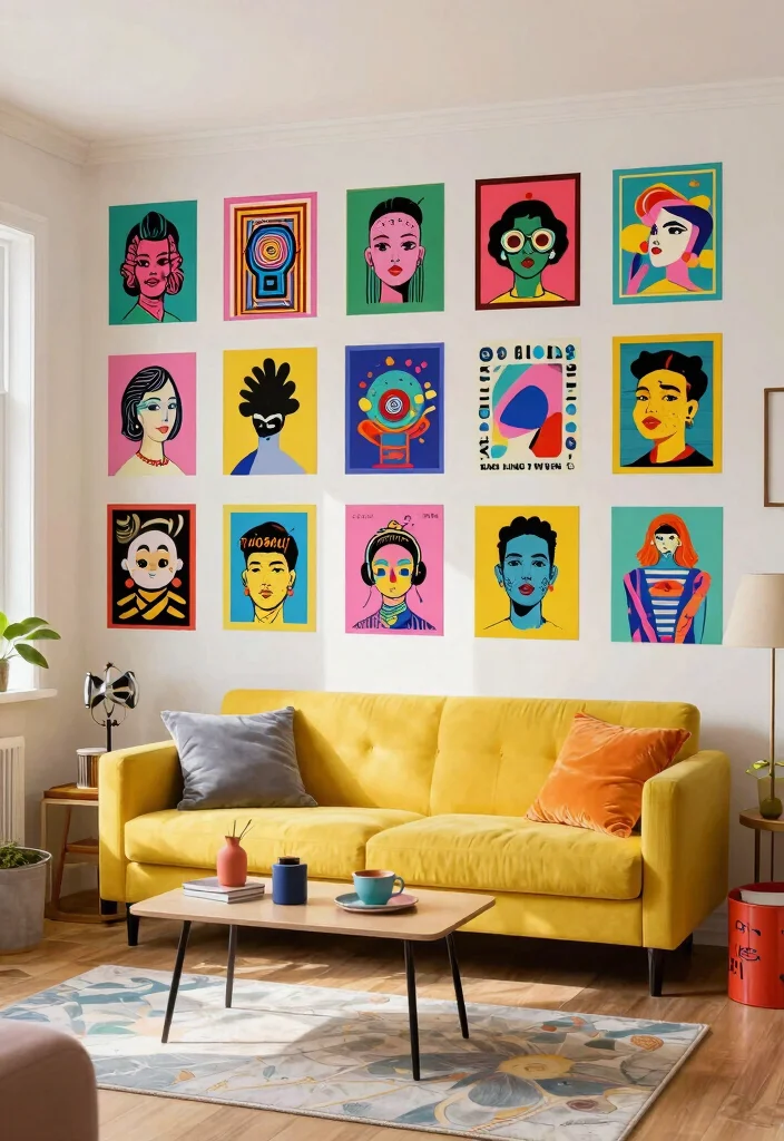 17 Wall Stickers Living Room Wallpapers Easy Style Upgrade - 16. Retro Pop Art 1