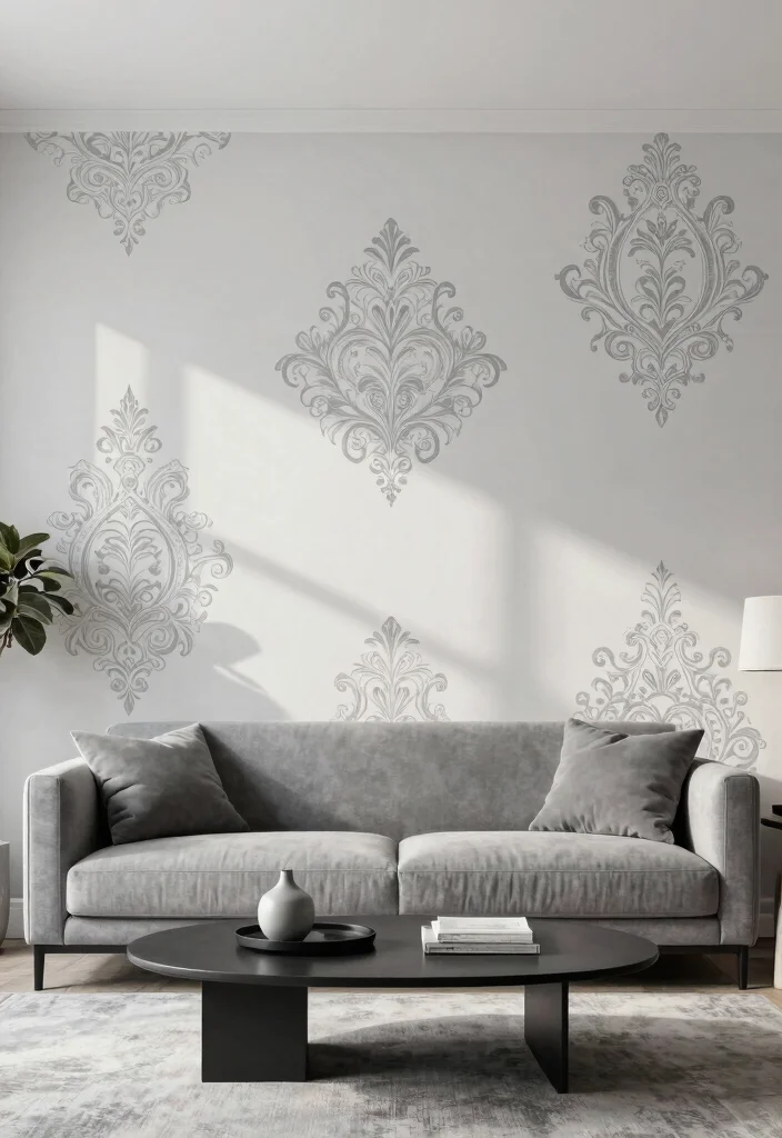 17 Wall Stickers Living Room Wallpapers Easy Style Upgrade - 17. Elegant Monochrome 1