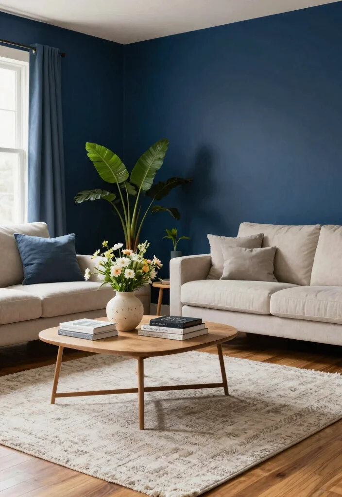 18 Accent Walls Living Room Ideas: Bold Design Statements - 1. Eco-Friendly Paint for a Vibrant Statement 1