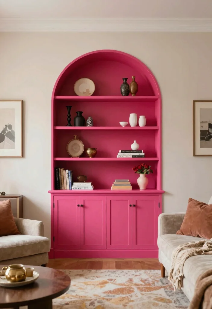 18 Arched Built Ins Living Room Ideas Architectural Beauty - 14. Create a Focal Point with Bold Design 1