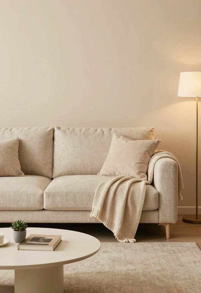 18 Boucle Sofa Living Room Ideas: Cozy Modern Trends - 1. Monochromatic Elegance 1