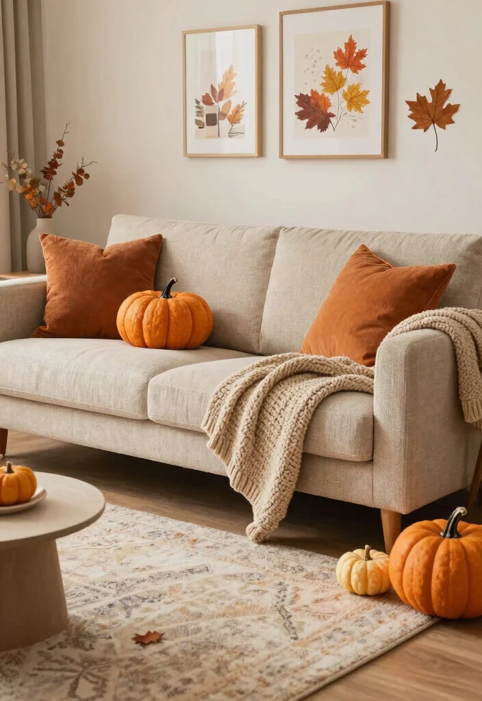 18 Boucle Sofa Living Room Ideas: Cozy Modern Trends - 18. Seasonal Styles 1