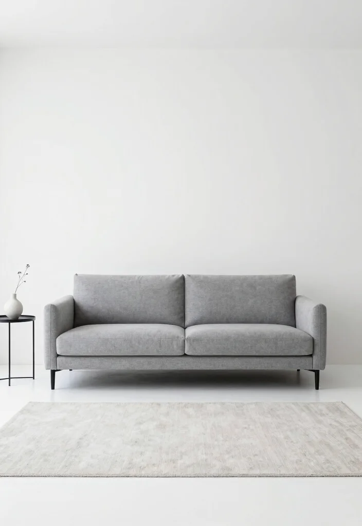 18 Boucle Sofa Living Room Ideas: Cozy Modern Trends - 5. Minimalist Approach 1