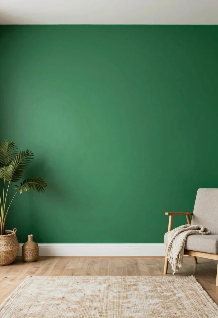 18 Emerald Green Accent Wall Living Room Ideas Rich Drama - 14. Use Eco-Friendly Paints 1