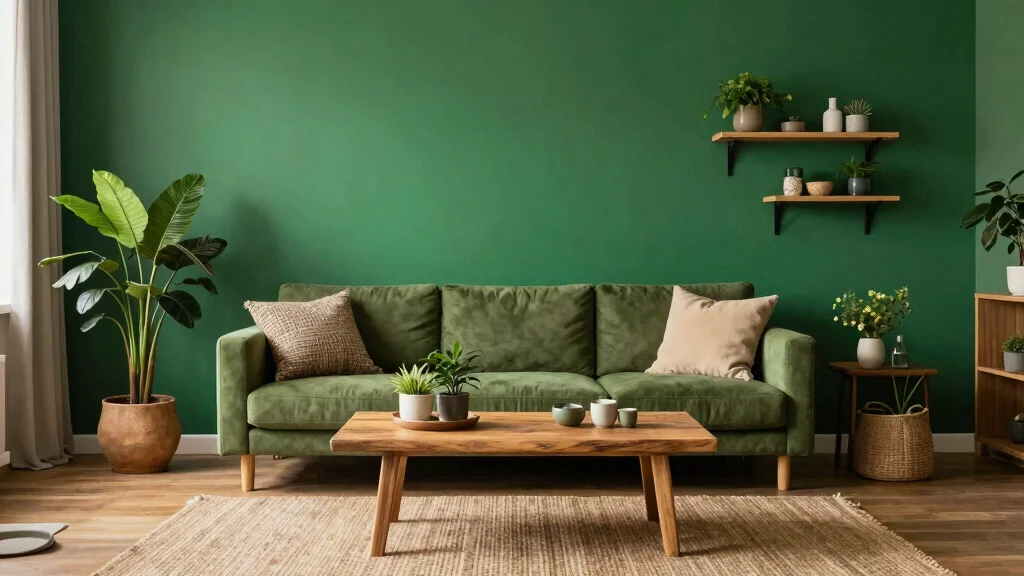 18 Emerald Green Accent Wall Living Room Ideas Rich Drama