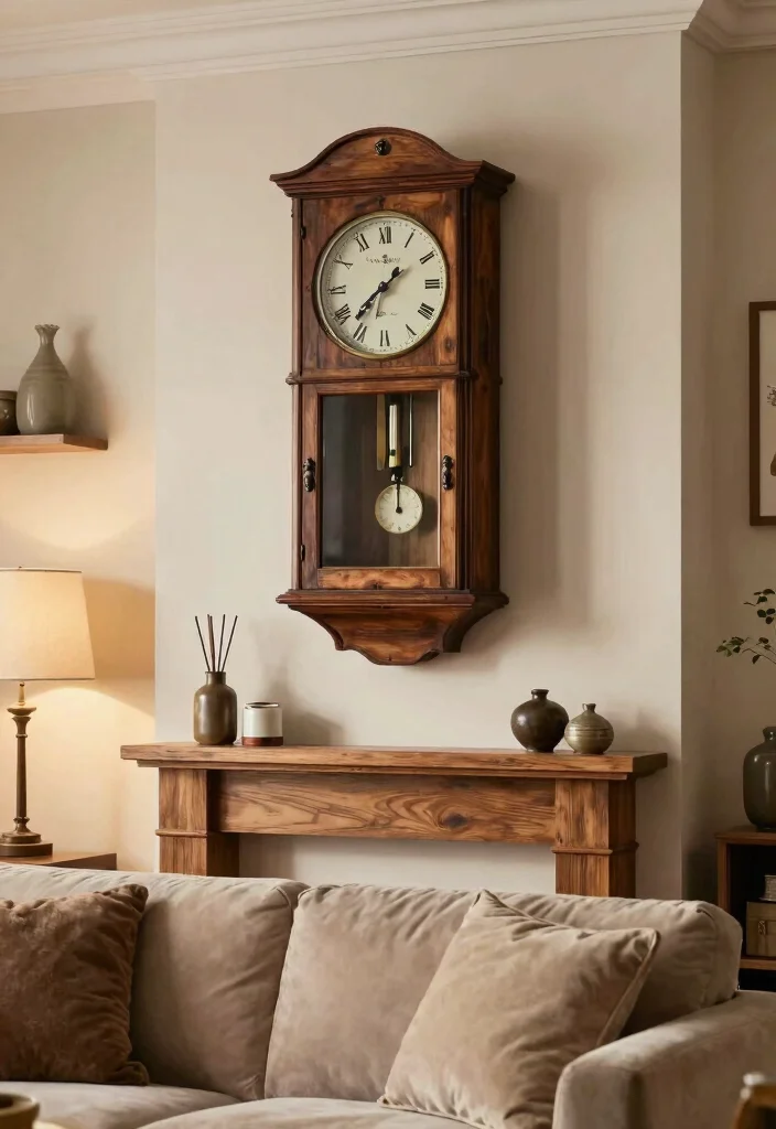 18 Large Living Room Wall Decor Ideas Fill Big Spaces Right - 10. Oversized Clocks as Statement Pieces 1