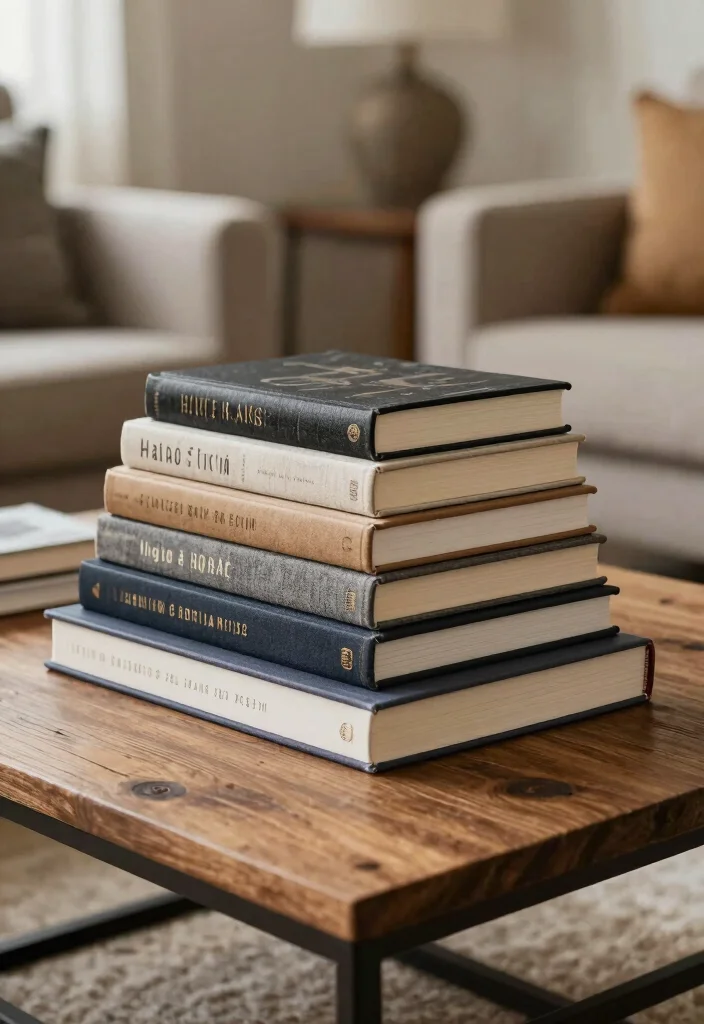 18 Large Living Room Wall Decor Ideas Fill Big Spaces Right - 18. Oversized Art Books as Decor 1