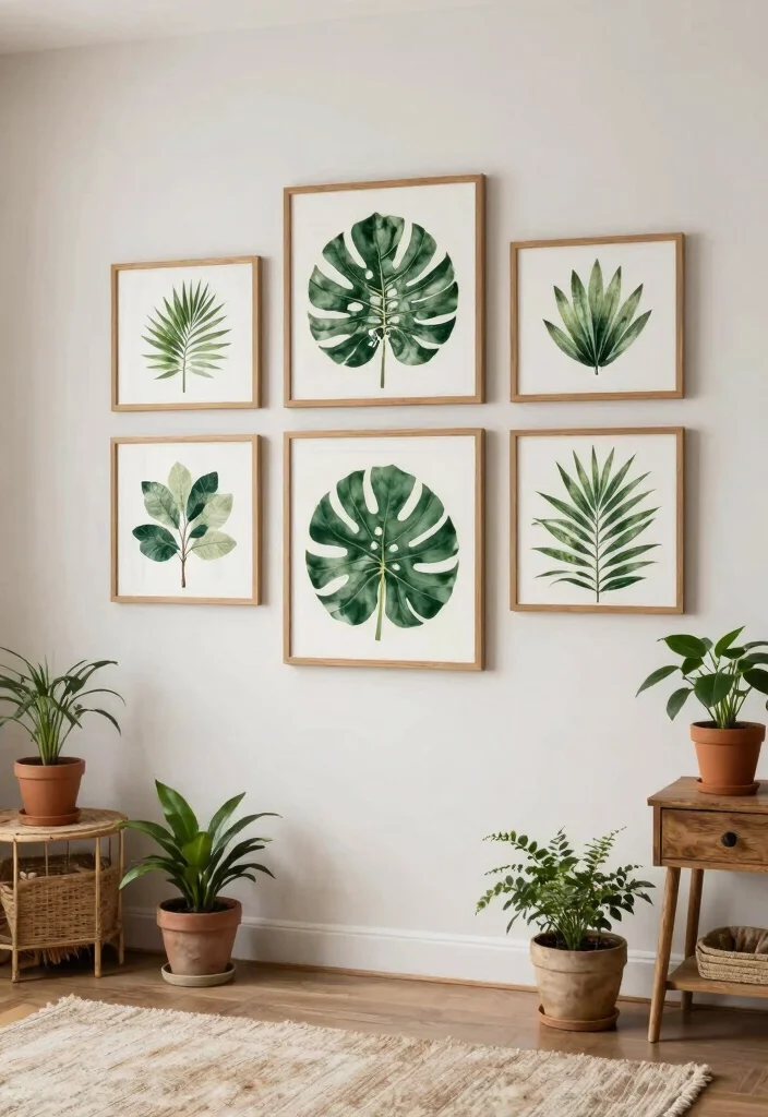 18 Large Living Room Wall Decor Ideas Fill Big Spaces Right - 7. Nature-Inspired Wall Decorations 1