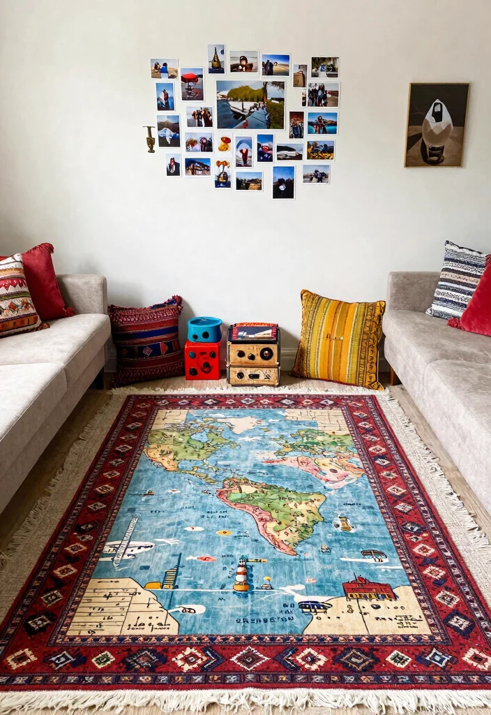 18 Layered Rugs Living Room Ideas for Cozy Vibes - 17. Personalize with Layered Rugs 1