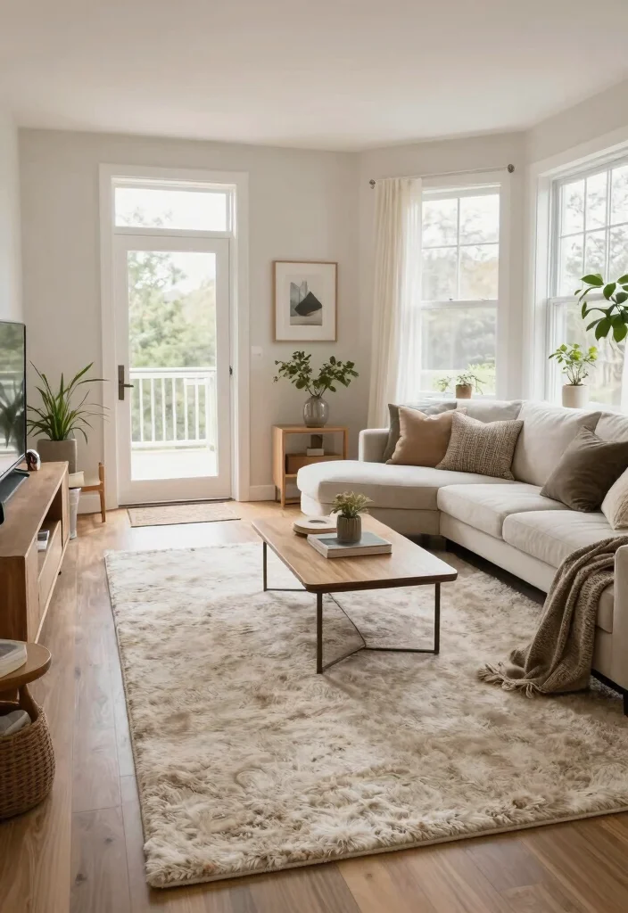 18 Layered Rugs Living Room Ideas for Cozy Vibes - 6. Layering for Zones 1