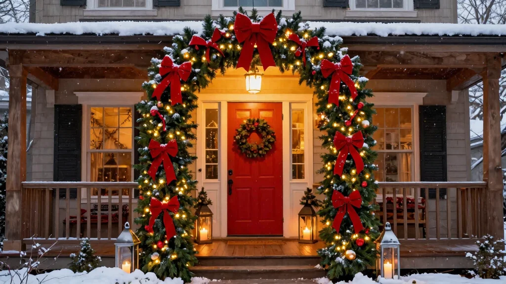 12 Christmas Archway Outdoor Ideas That Frame Your Front Door