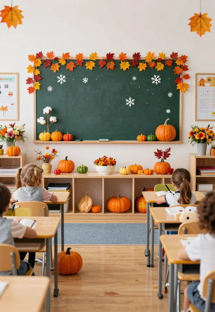 12 Farmhouse Classroom Decor Ideas on a Teacher Budget - 10. Seasonal Decor Changes 1
