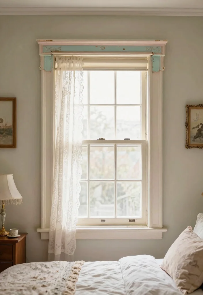 12 Farmhouse Window Trim Ideas That Work With Vinyl Windows - 12. Vintage Shabby Chic 1