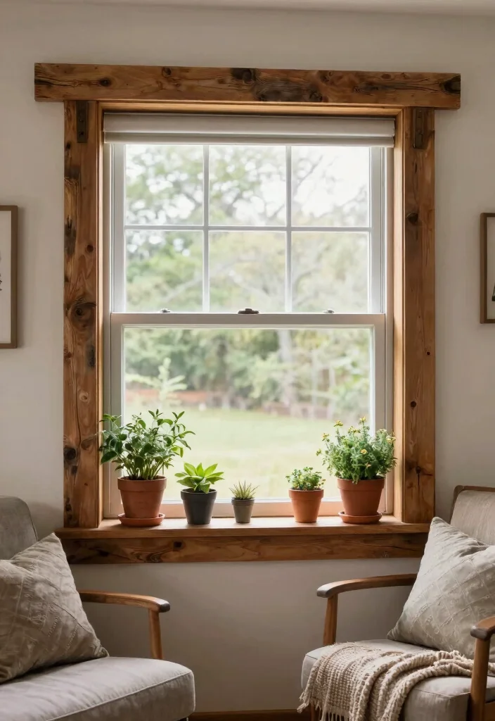 12 Farmhouse Window Trim Ideas That Work With Vinyl Windows - 2. Rustic Barnwood Accents 1