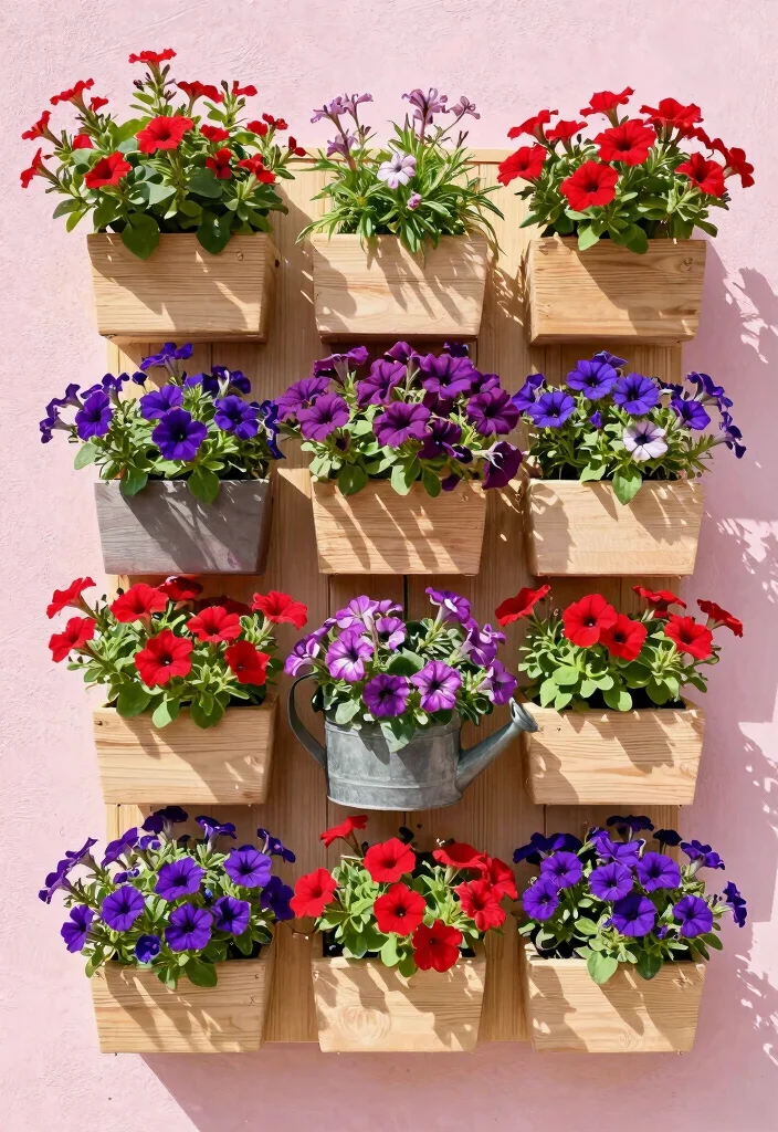 12 Flower Balcony Concepts for Renters Who Can't Drill - 1. Vertical Wall Planters 1
