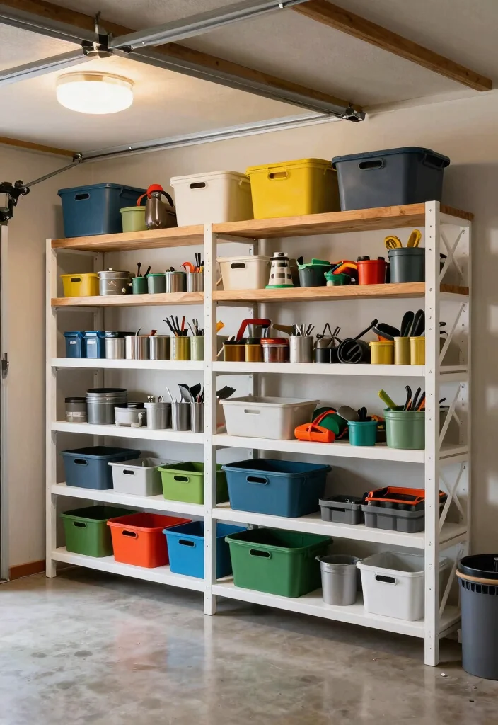 12 Garage Ceiling Storage Ideas That Hold Heavy Bins Securely - 4. Overhead Storage Shelves 1