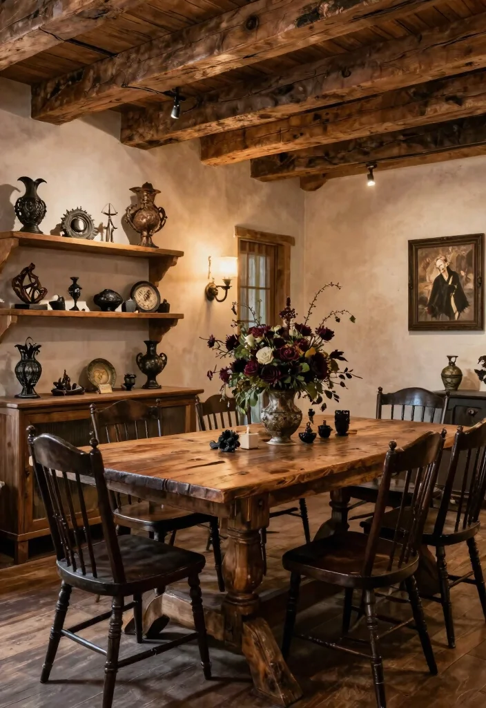 12 Gothic Farmhouse Design Ideas That Don't Look Overdone - 5. Rustic Wood Elements 1