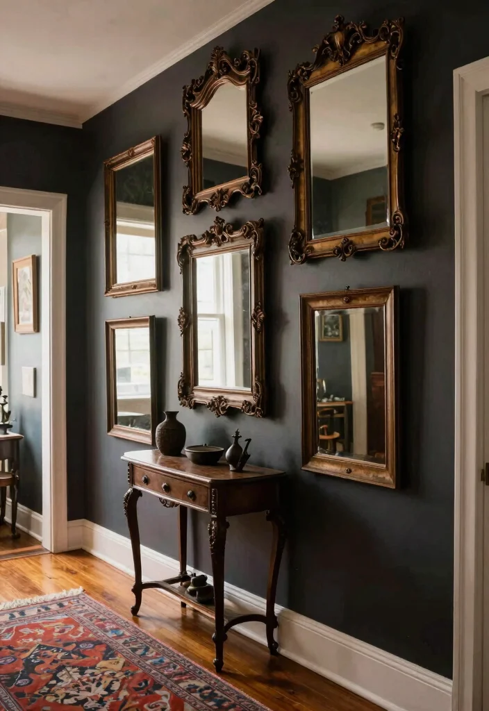 12 Gothic Farmhouse Design Ideas That Don't Look Overdone - 7. Antique Mirrors for Depth 1
