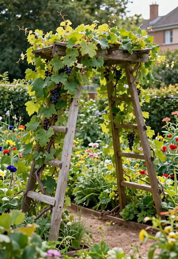 12 Grape Vine Trellis Ideas That Support Heavy Fruit Without Collapsing - 6. A-Frame Trellis 1