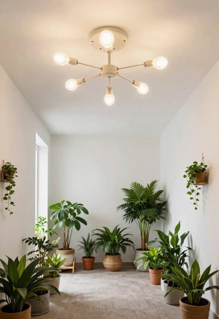 12 Hallway Ceiling Lights That Brighten Narrow Dark Spaces - 11. Brightening Up with Multi-Light Fixtures 1