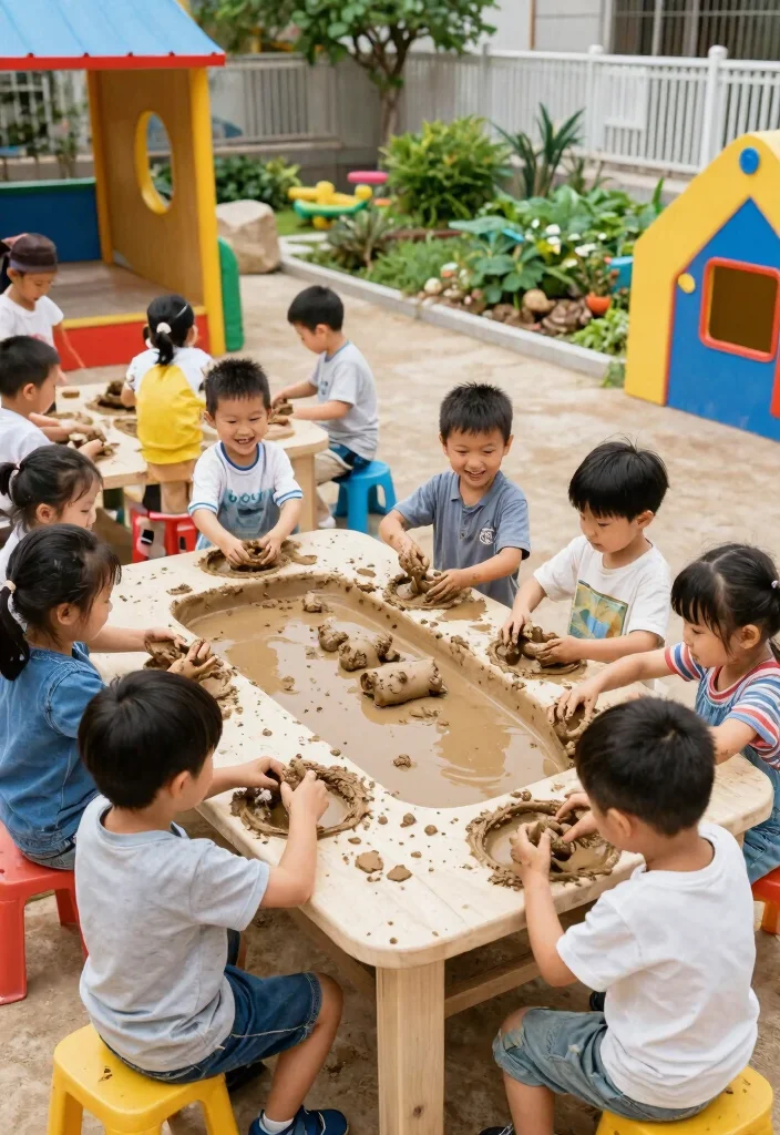 12 Outdoor Mud Kitchens for Kids That Actually Rinse Clean - 10. Community Play Spaces 1