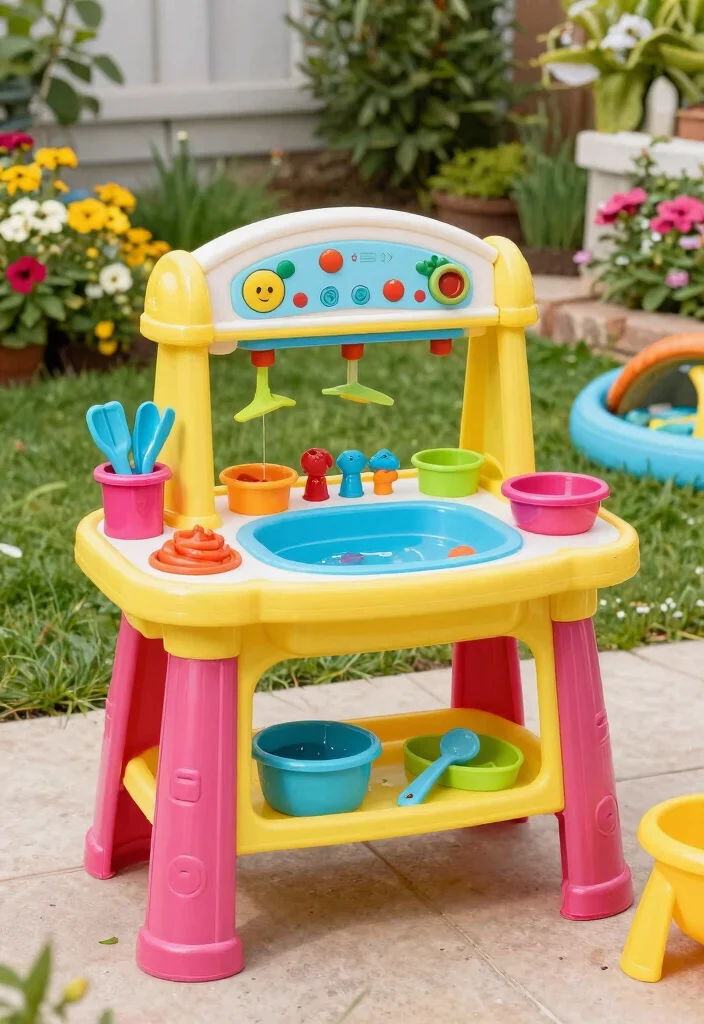 12 Outdoor Mud Kitchens for Kids That Actually Rinse Clean - 2. Colorful Plastic Play 1