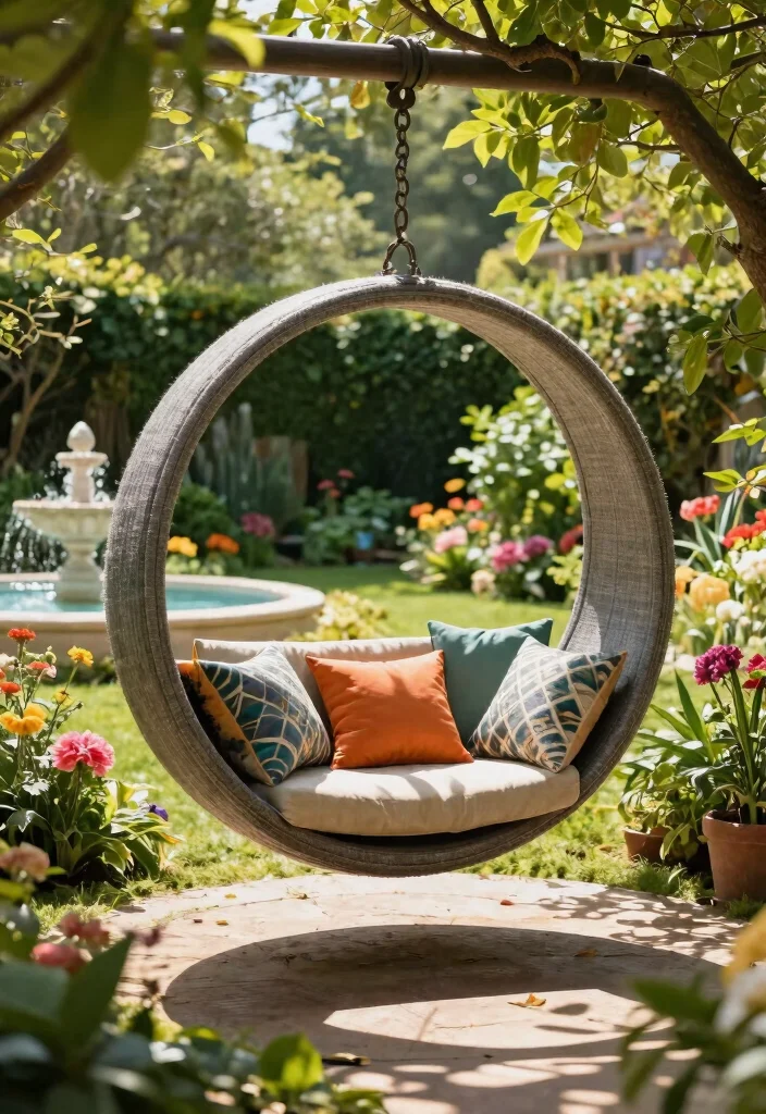 12 Outdoor Swings for Adults That Support Full Weight Safely - 11. Circular Hanging Swing 1