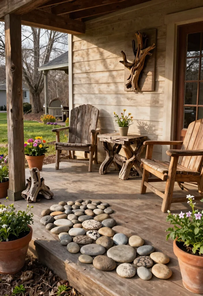 12 Spring Porch Decor Ideas That Transition Easily From Winter - 5. Incorporate Natural Elements 1