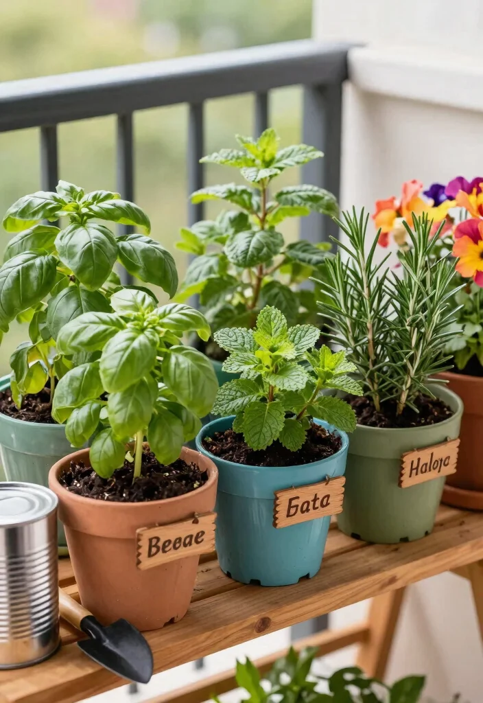12 Tiny Porch Decorating Ideas That Make 4x6 Spaces Feel Cozy - 4. Create a Mini Herb Garden 1